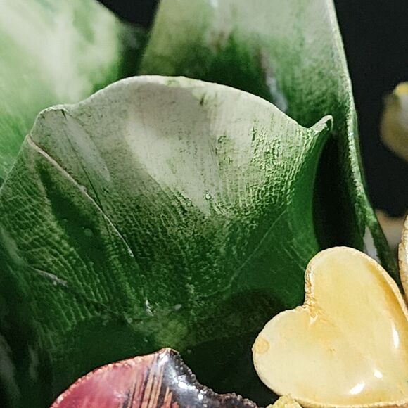 Capodimonte Italy Porcelain Candle Holder Flowers Butterfly Multicolor - Picture 10 of 15